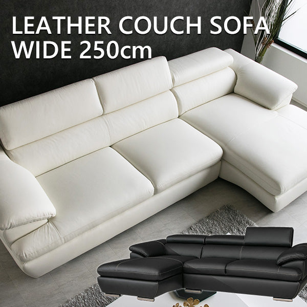 lushroom カウチソファ 本革 3人掛け 4人掛け レザー リクライニング