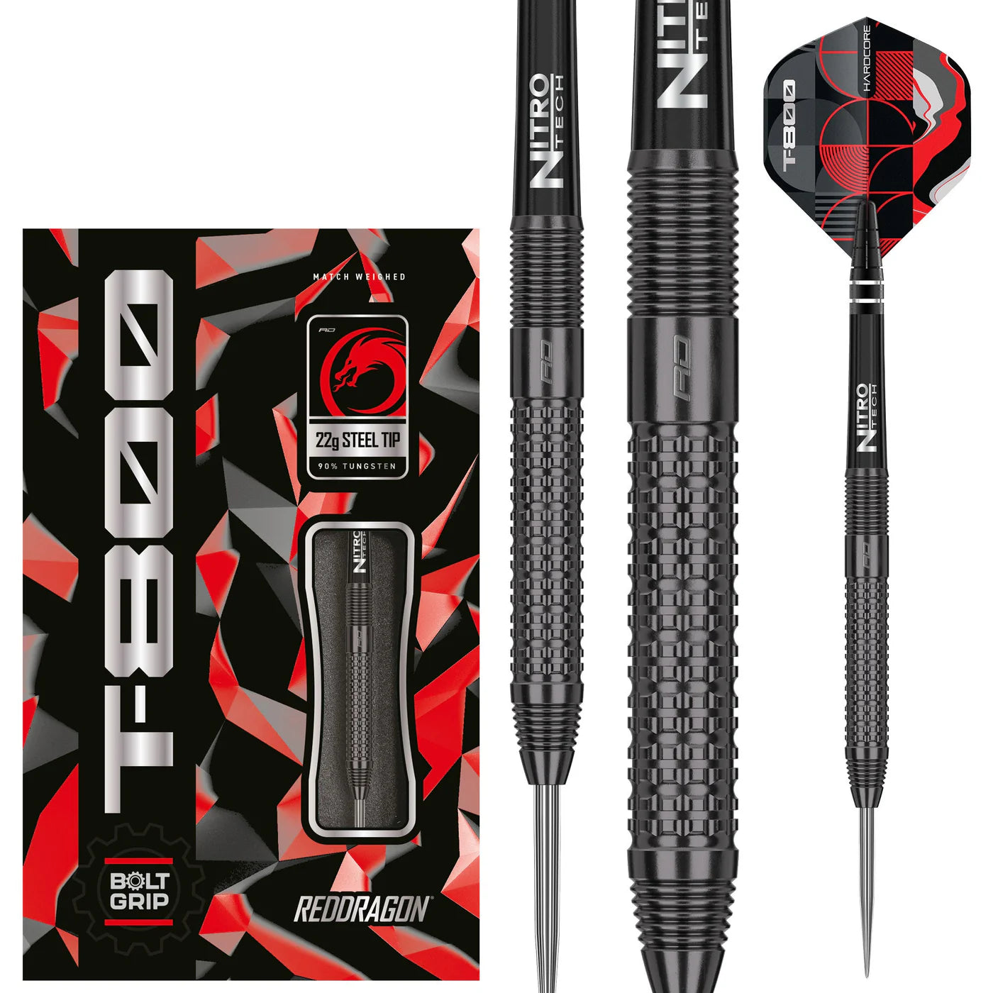 Red Dragon T-800 Steel Tip Darts 90% Tungsten - 22gm – Mack Darts
