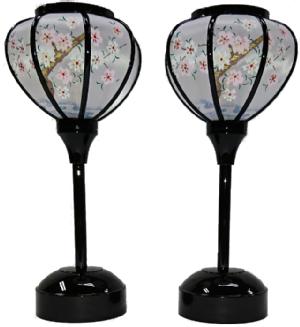 雪洞（ぼんぼり）】LED 桜コードレス ぼんぼり（電池式）【高さ21cm
