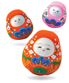 加賀八幡起上りの贈答 - 加賀人形と金沢の郷土玩具：中島めんや