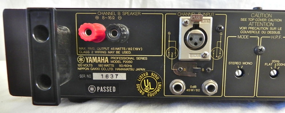Yamaha P2050 Power Amp - $185 | Skyelabs, Inc. & Bob Skye