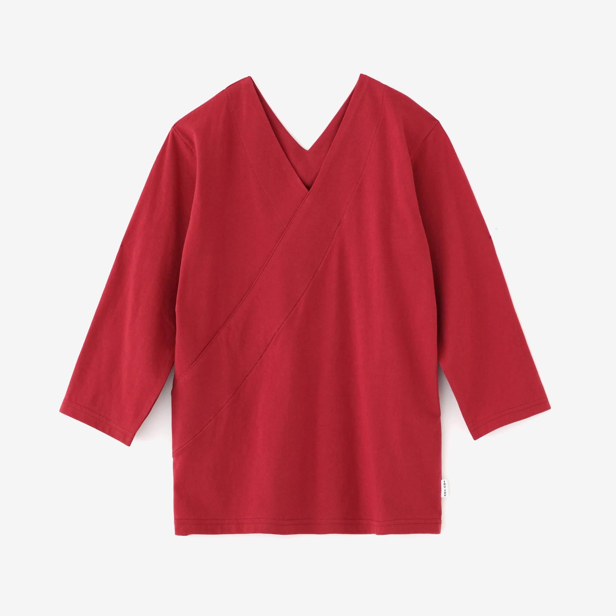 抜衿ジバン 七分丈／深緋（こきひ）