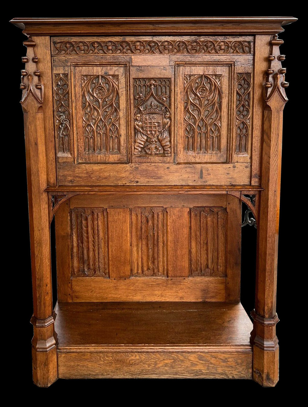 フランスアンティーク ゴシック様式 キャビネット 1880-1900年頃