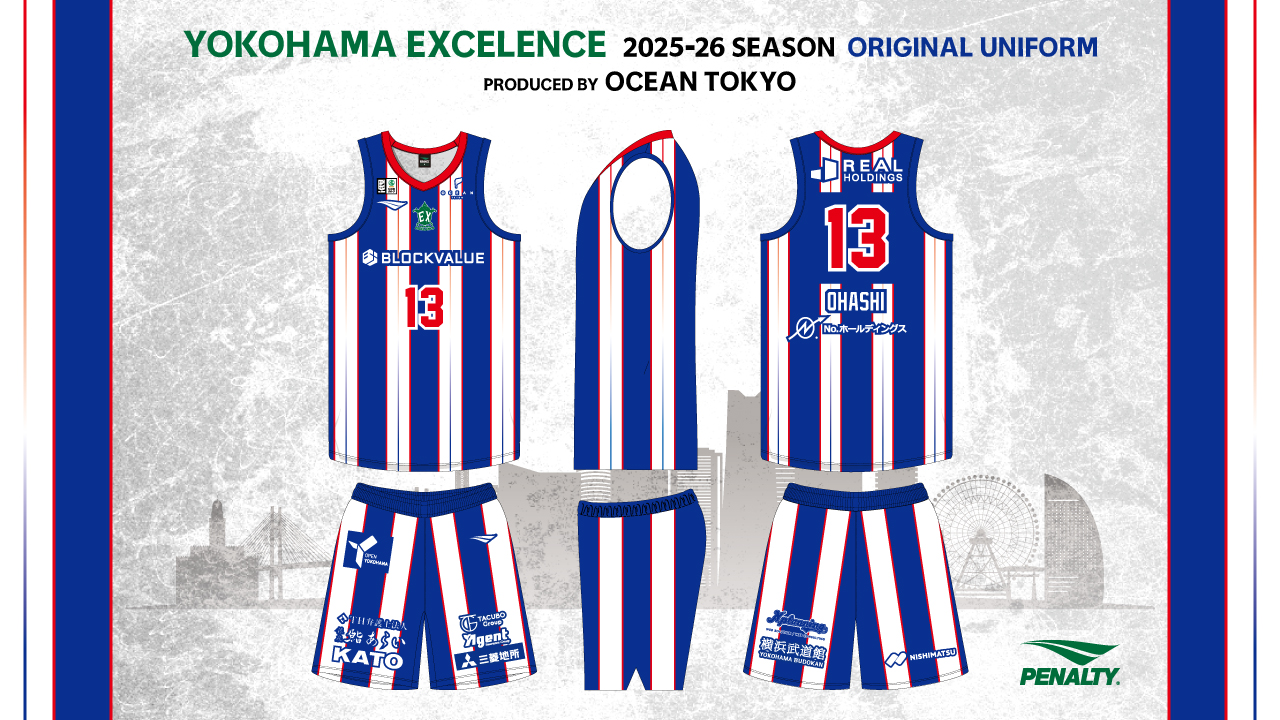 OCEAN TOKYO監修オリジナルユニフォームのデザインおよび販売・着用