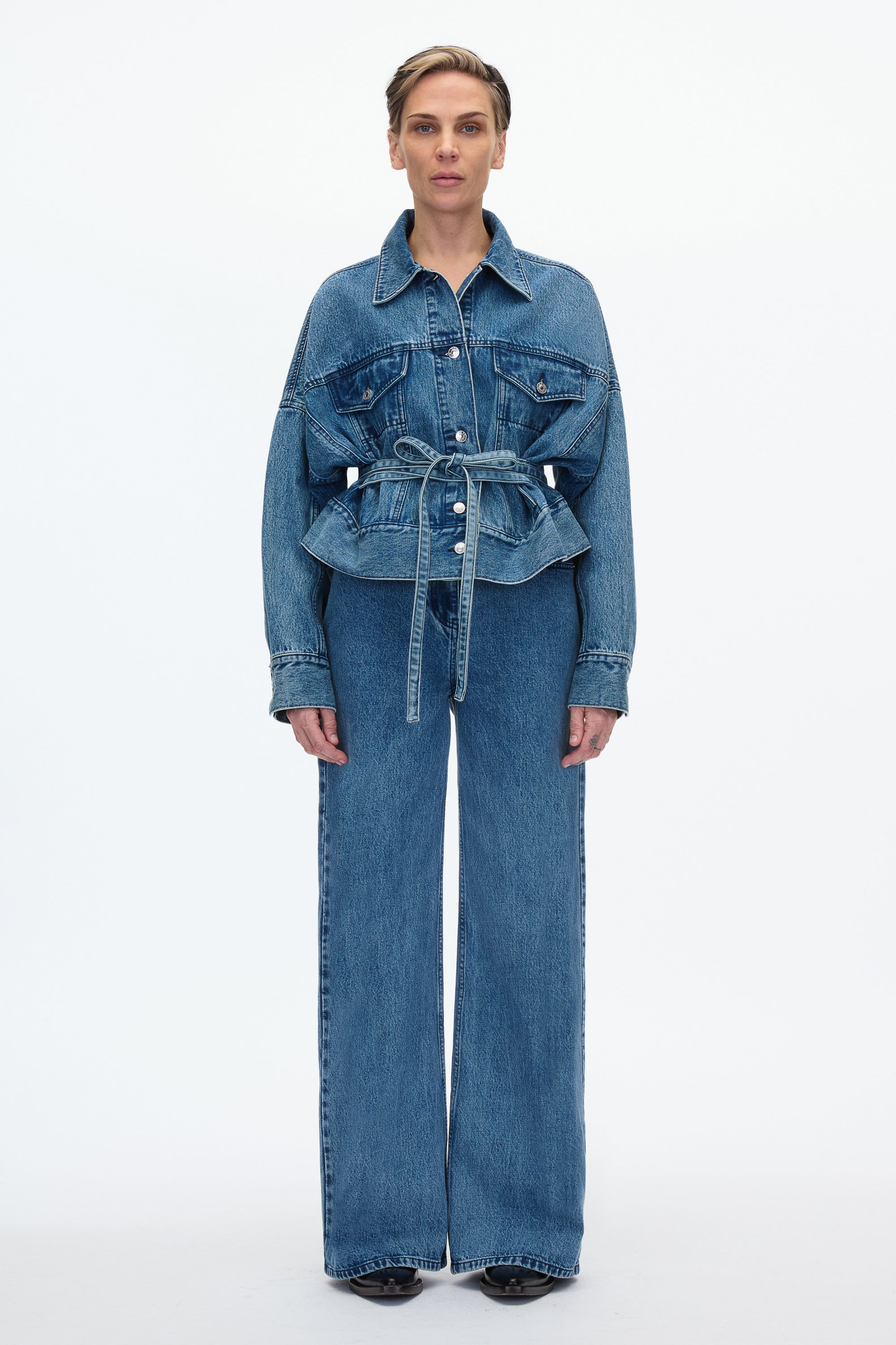 Denim Blue Boxy Jacket | 3.1 Phillip Lim Women's Outerwear