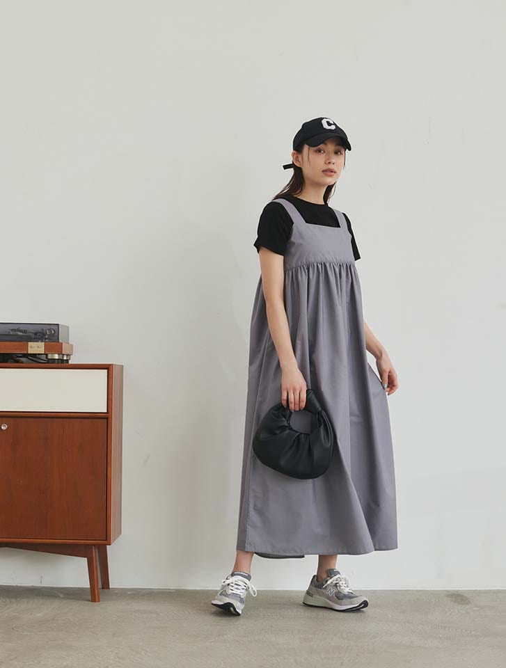 Edit Sheen エプロンロングワンピース | 人気レディースファッション