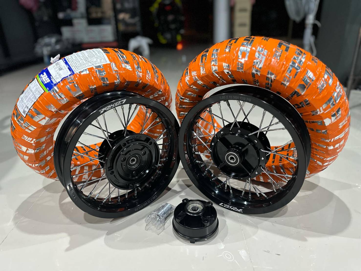 8ft-MONKEY GROM DAX Spoke black Wheel Set (FR ABS対応) （税別