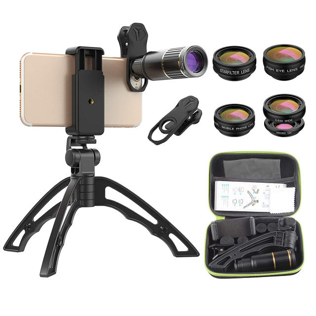 スマホ専用レンズセット「16倍望遠・魚眼・ワイド・マクロレンズ/CPL