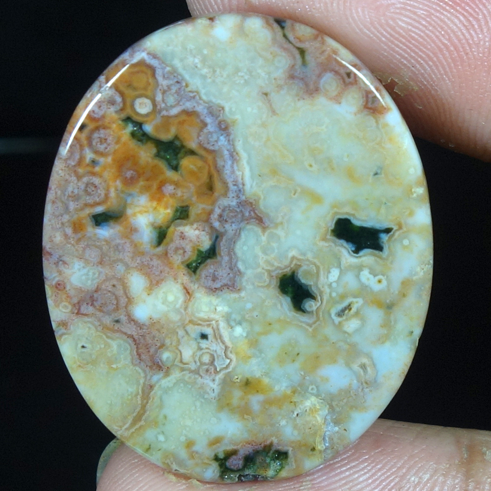 44.45Cts 100% Natural Amazing Ocean Jasper Oval Cab Loose