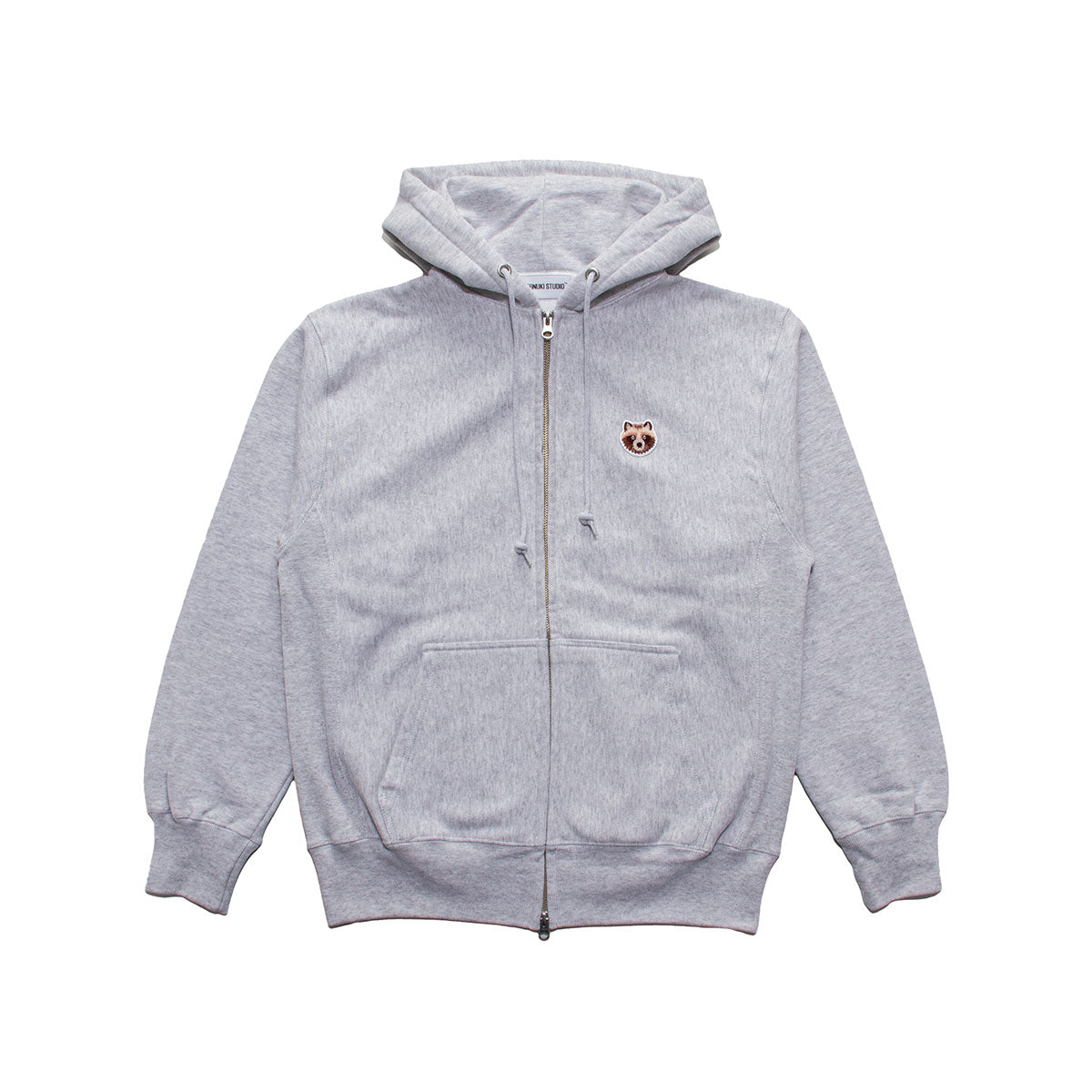 Zip-Up TANUKI Wappen Heavy Weight Sweat Hoodie (裏起毛) - Light