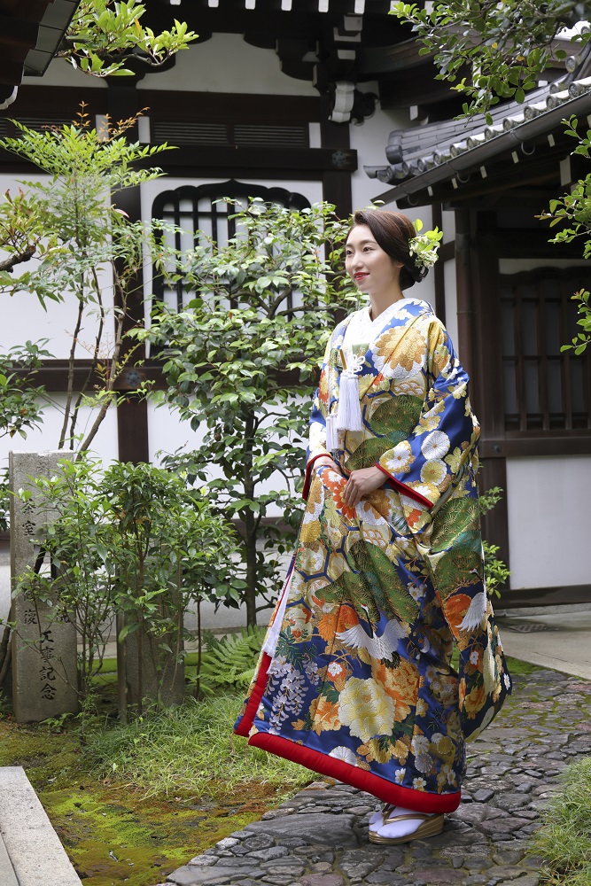 TANAN丹庵 色打掛「千代見草に鶴」 - TANAN 丹庵