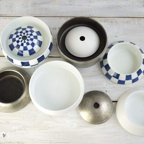 有田焼/李荘窯/珠型三段重/市松文/Φ16 X H15.5cm - テーブルライフストア