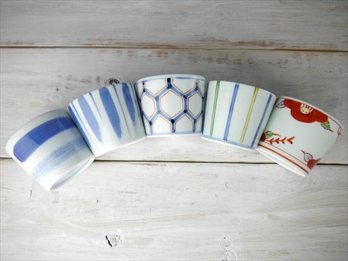 有田焼/渓山窯/ARKZ-005001058/赤絵椿そば猪口/Φ7.7 X H6.2 - テーブル