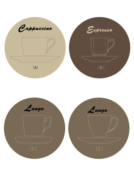 オマージュ コレクション カプチーノカップ&ソーサー(橙絵花鳥文