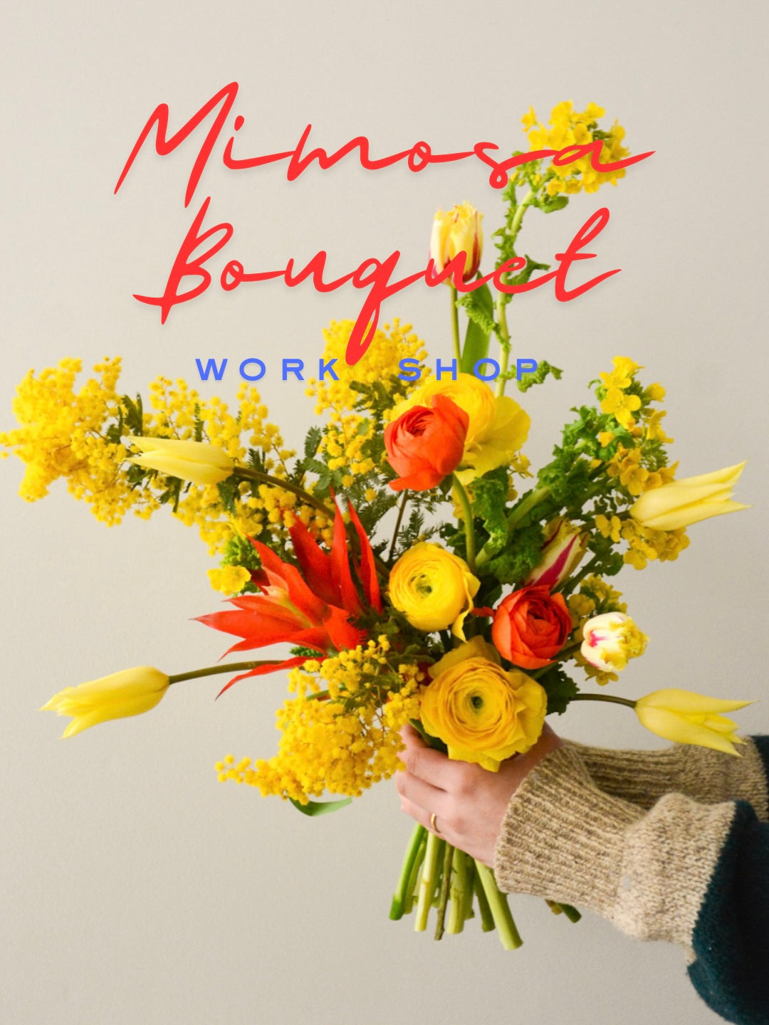 1月開催] ミモザで春を束ねる、ブーケWS (税抜 ¥9,000) | 橘 Online Shop