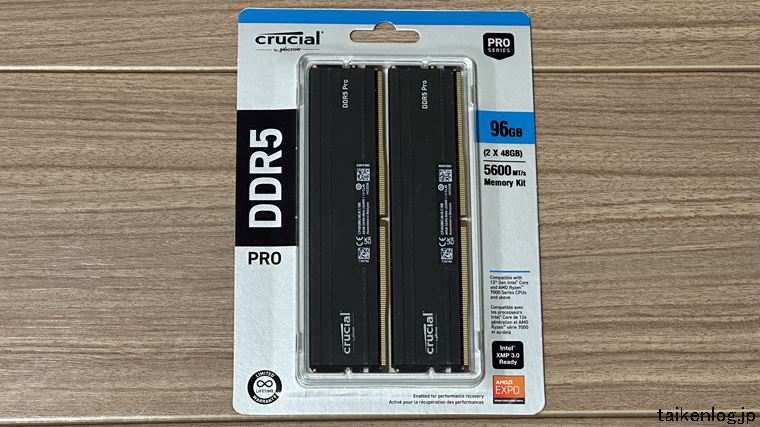 Crucial Pro 96GB Kit (2x48GB) PC5-44800 (DDR5-5600) メモリー