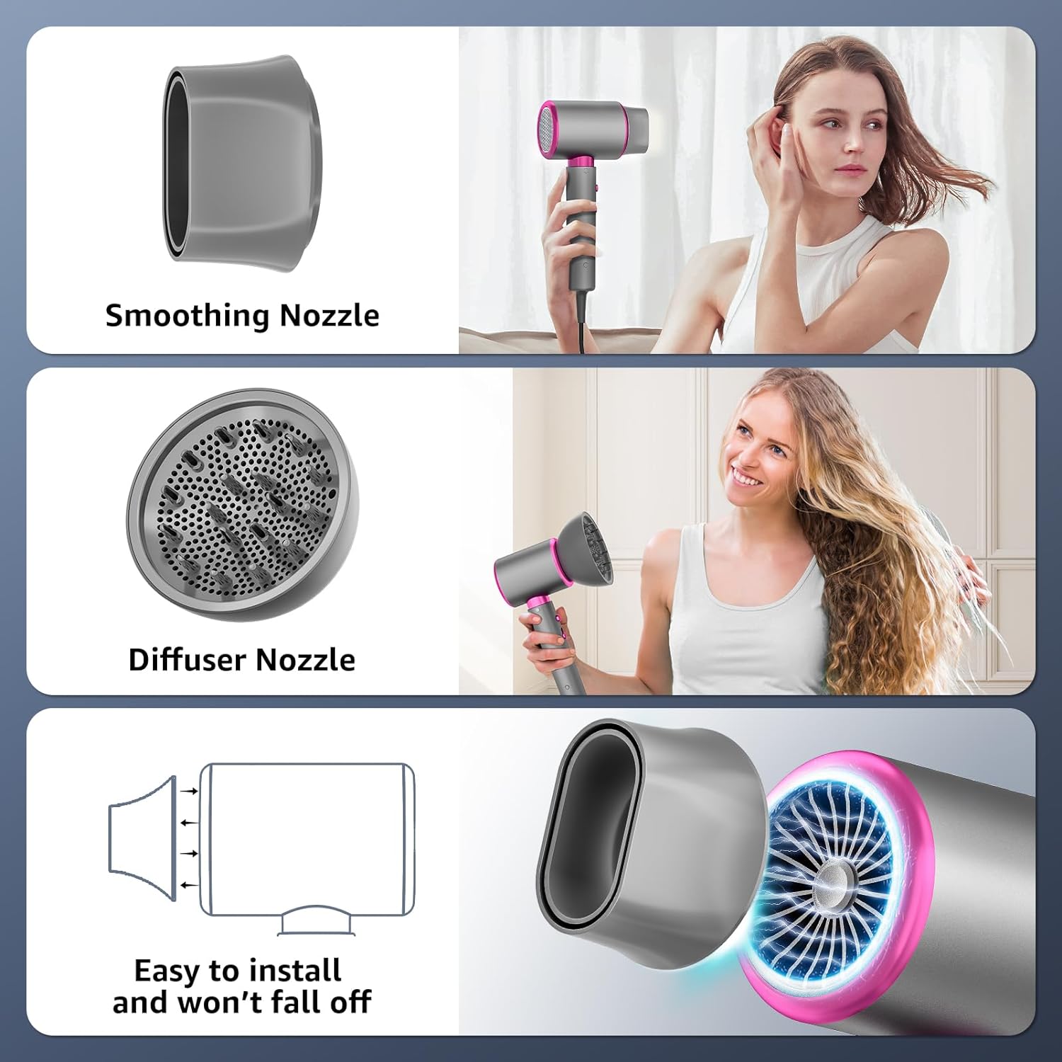 Hair Dryer, Tailulu Professional Ionic Hair Dryer, 1875W Ionic Blow Dr