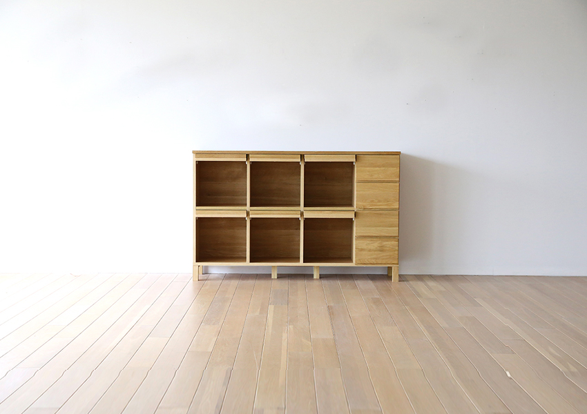 レッチェ 143マガジンレコードラック OAK(W143×D39.5×H95.5cm)税込