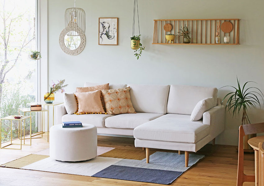 レオ カウチソファ IVORY (W214×D156×H82cm)税込￥208,000～ | 高野