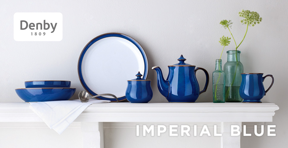 DENBY インペリアルブルー ティープレート