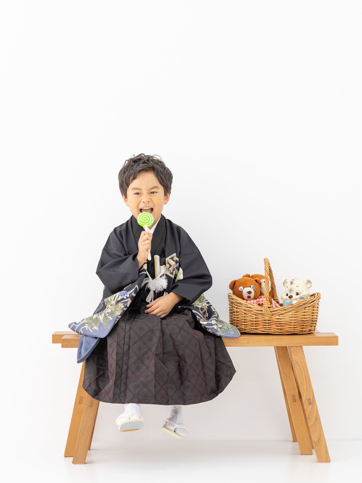 S0513 鷹に波/黒 | 七五三着物レンタル | tententen – tententen(てん