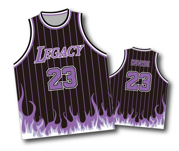 バスケユニフォーム LAKERS風×炎(ver3) - T LAB