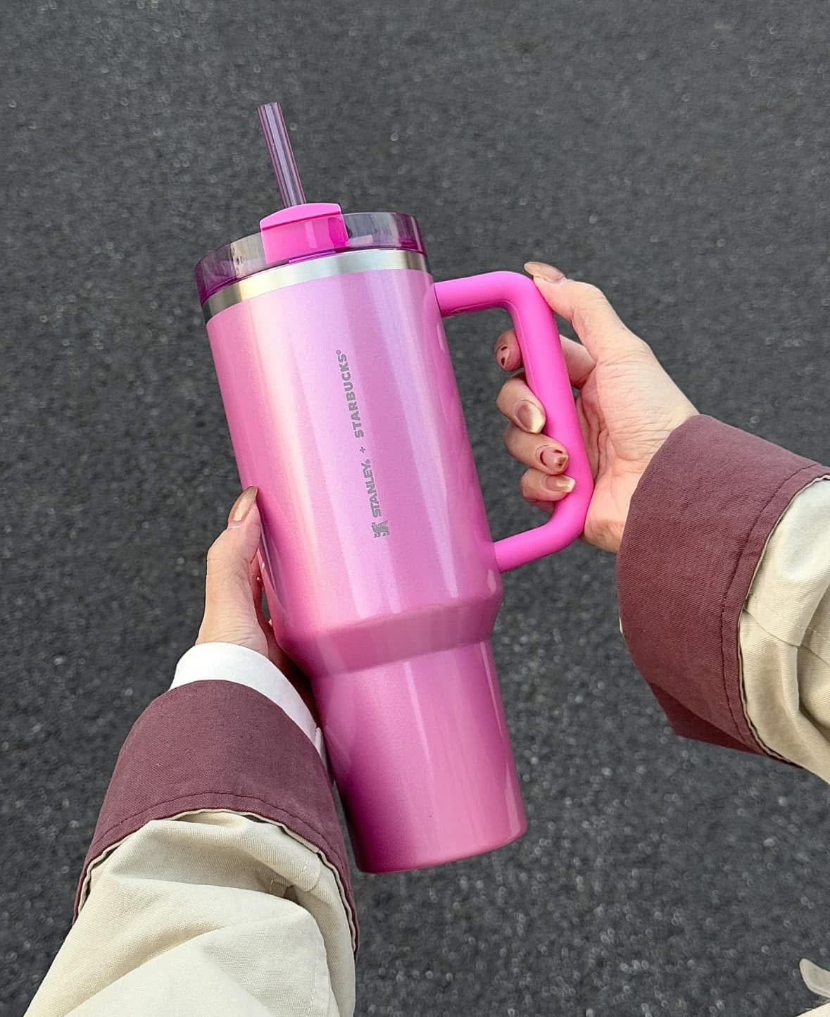 Starbucks China x Stanley 40oz Sakura Glittery Pink with