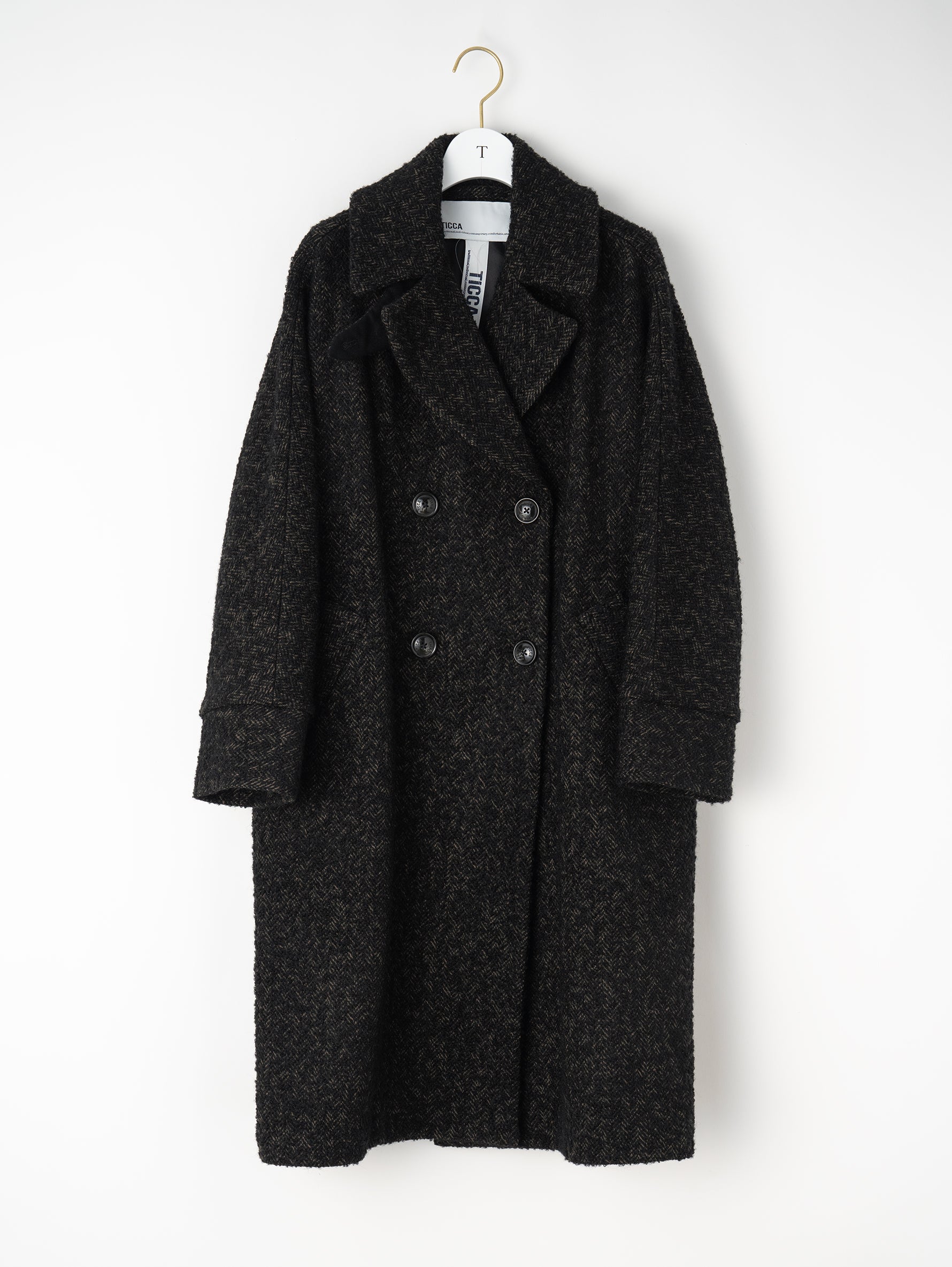 ミックスツイードテントコート/TBEA-271