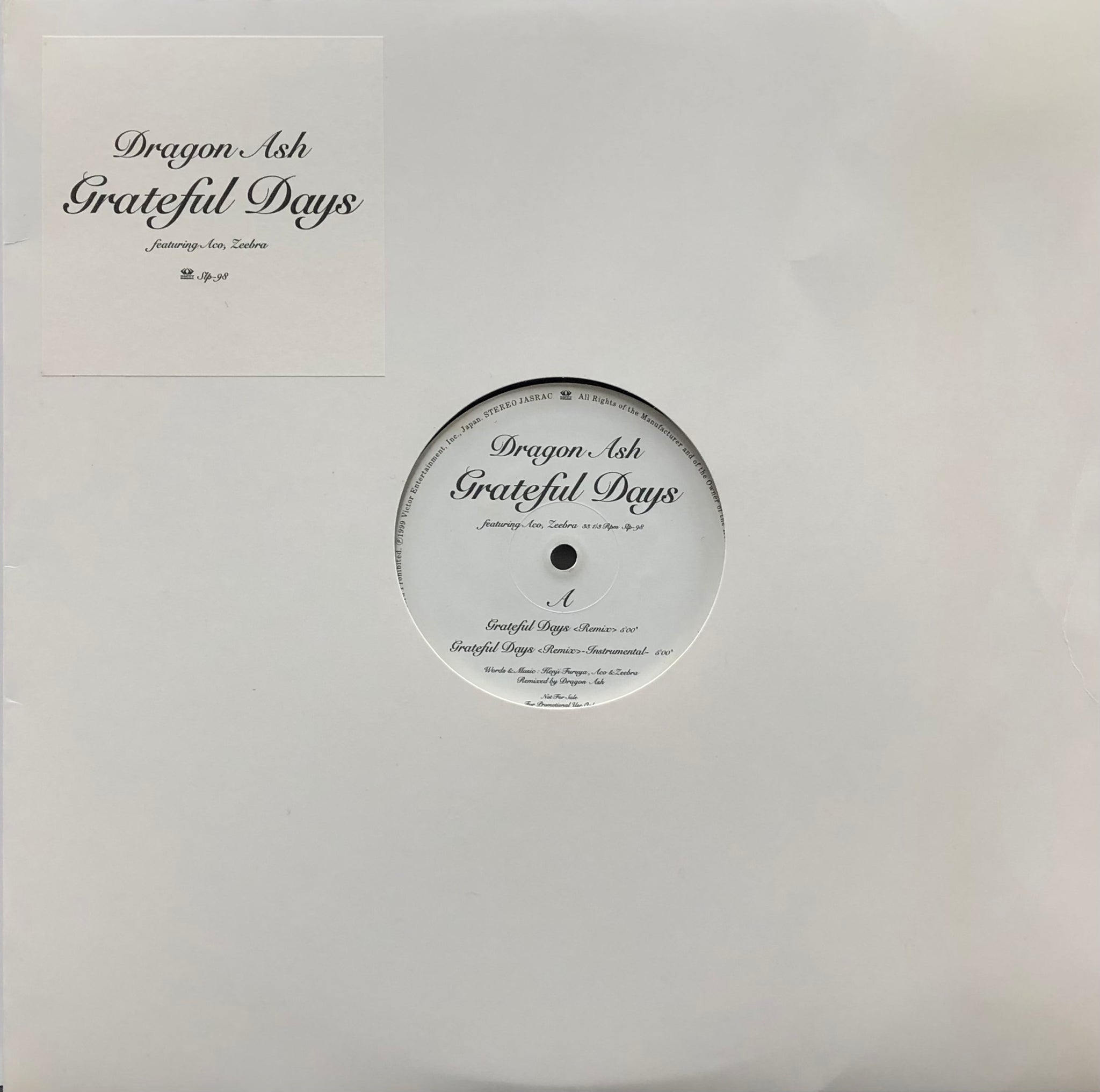 DRAGON ASH Featuring ACO, Zeebra / Grateful Days (Promo) (Victor