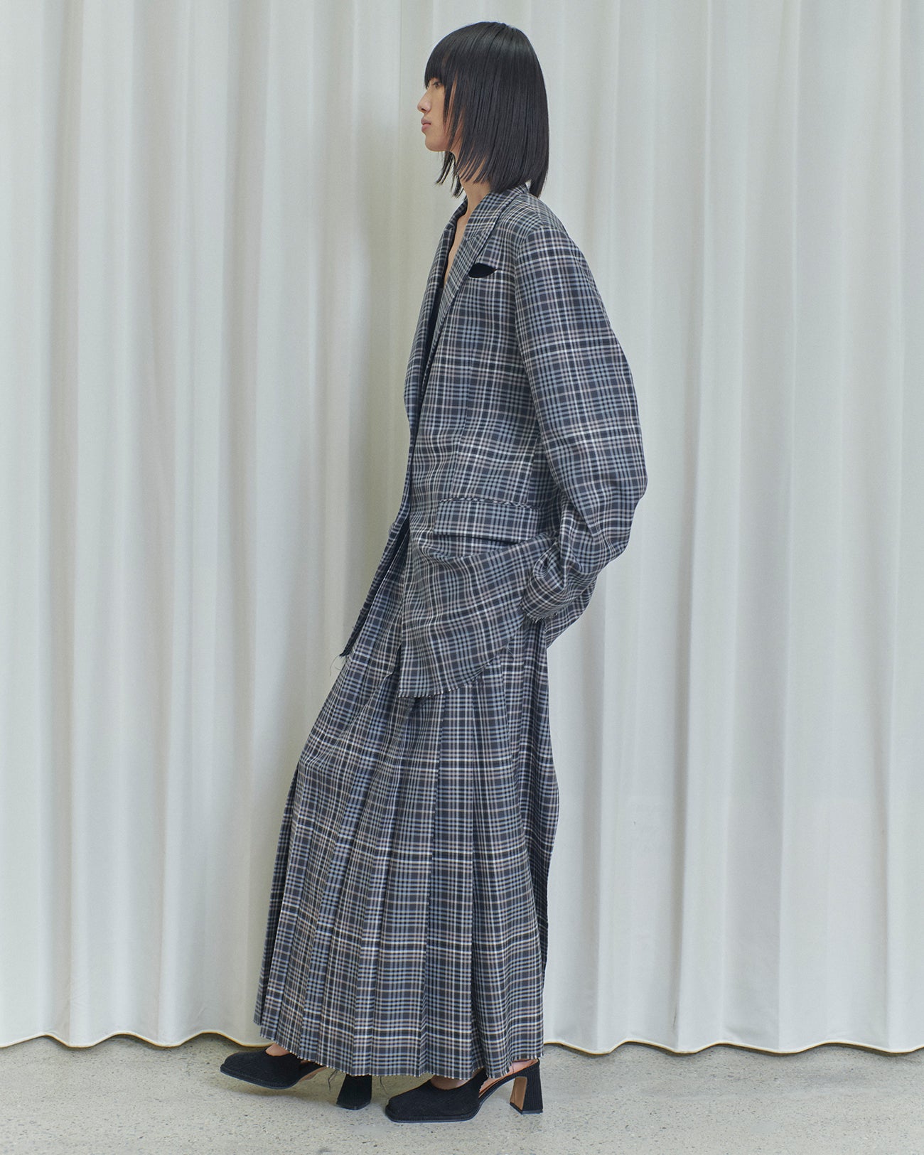 タータンチェックテーラードジャケット – tiit tokyo