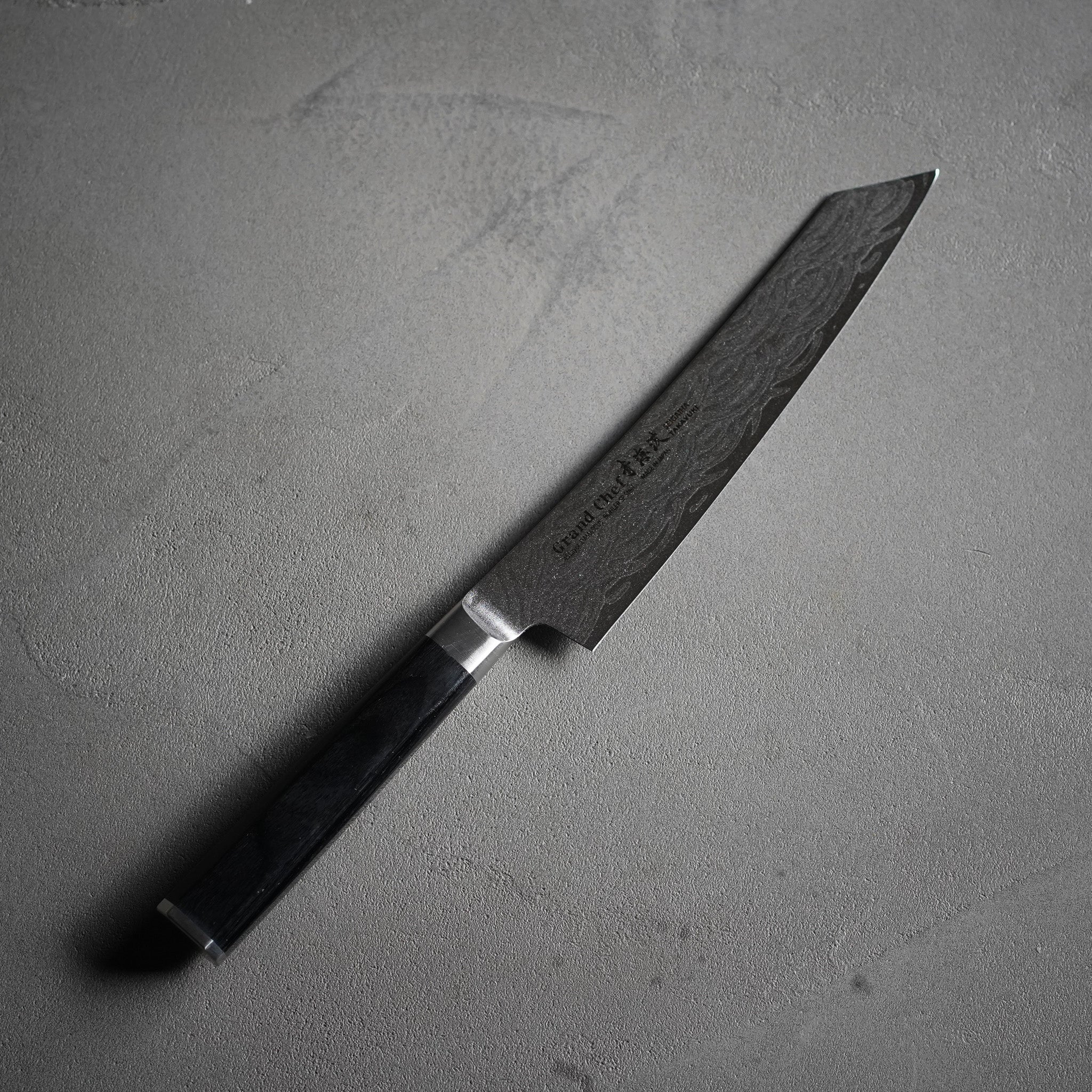 ペティナイフ 剣型 150mm ダマスカス模様 グランドシェフ青海波 | 堺