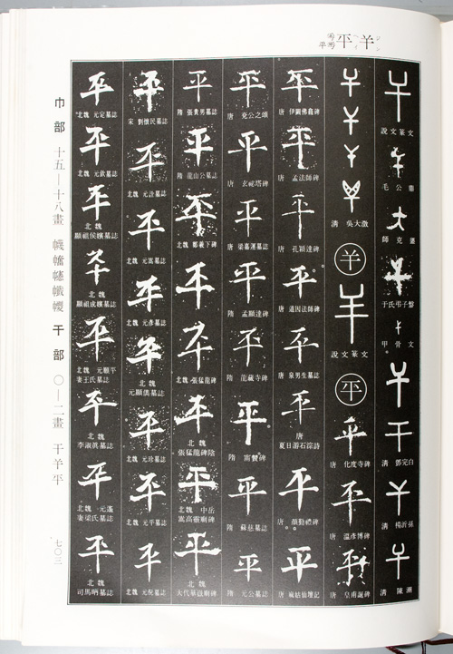 伏見沖敬編『書道大字典』角川書店（1974年）上下: ほぼ文字について
