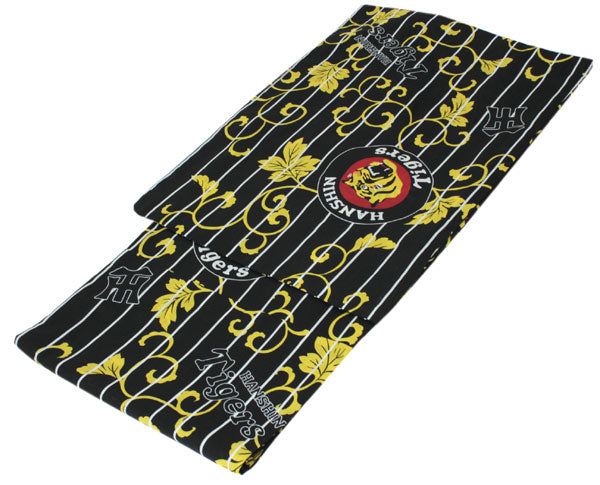 阪神 タイガース グッズ 応援 浴衣 メンズ 黒 縞 ツタ M L ロゴ マーク