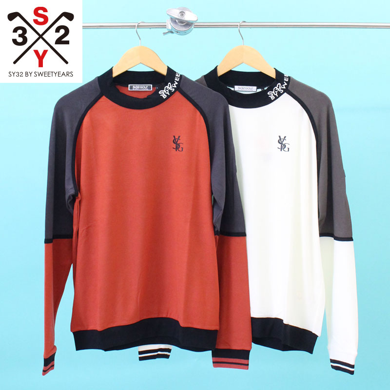 SY32 by SWEET YEARS ゴルフウェア メンズ モックネックシャツ