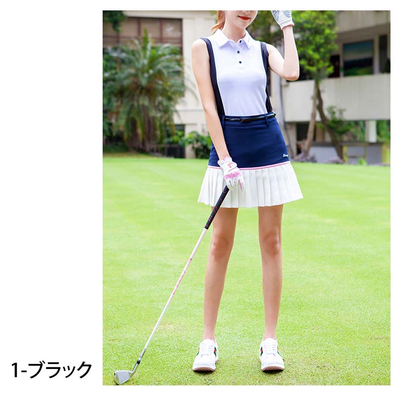 ゴルフウェア レディース ゴルフノースリーブ ポロシャツ ストレッチ