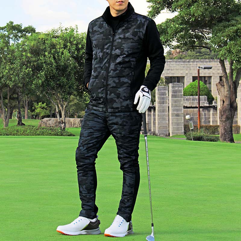 ゴルフウェア セットアップ メンズ 上下セット ダウンジャケット