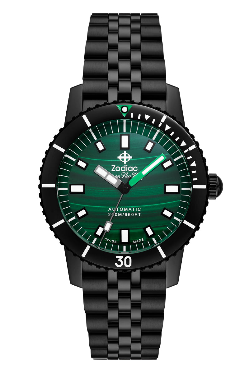 Zodiac 'Stone Wolf' Compression Malachite ZO9314 – Topper Fine