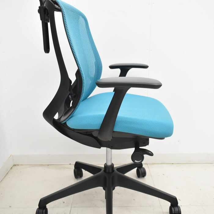 中古】オカムラ シルフィー ローバック 固定肘 バックカーブアジャスト