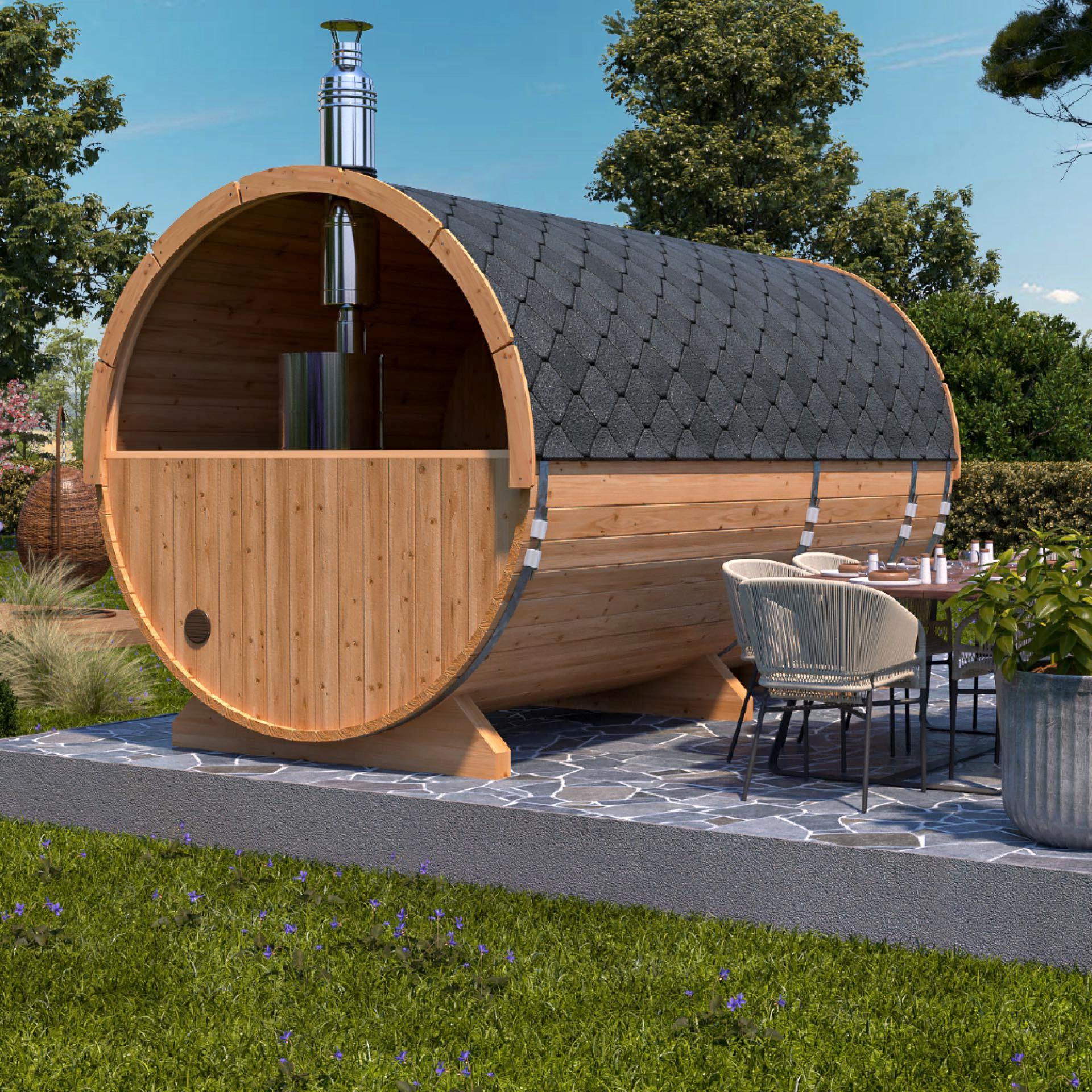 北欧産バレルサウナ 4.0m（8-10人用 / 藤森慎吾氏導入モデル / Pro