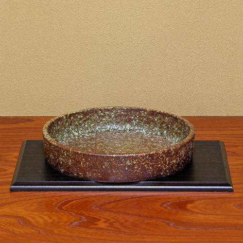 楽天市場】信楽焼 水盤 窯肌 切立 丸 10号 生け花 花器 池坊 小原流