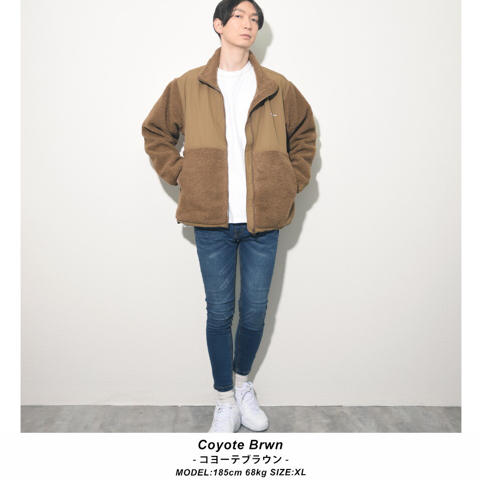 楽天市場】Kireime Camp ボアジャケット メンズ ボアブルゾン