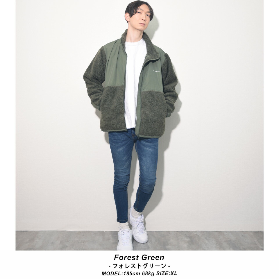 楽天市場】Kireime Camp ボアジャケット メンズ ボアブルゾン