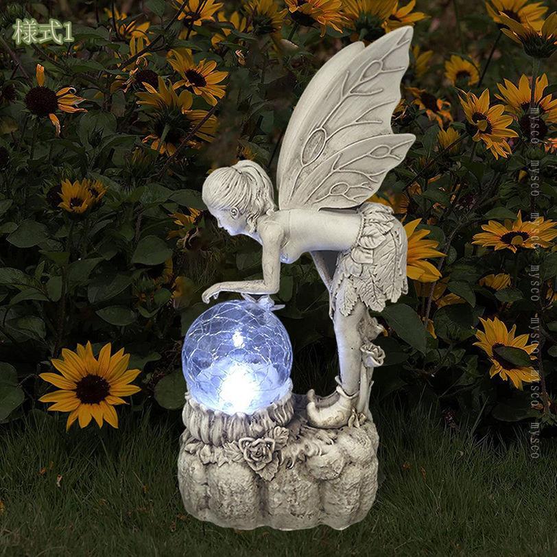 楽天市場】500円OFFクーポン ガーデンオーナメント 花の妖精 天使の