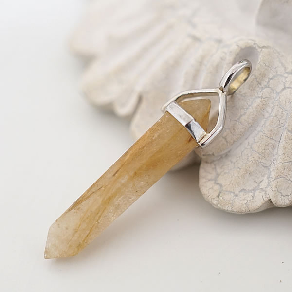 楽天市場】ルチルクォーツ ペンダント ネックレス ダブルポイント 両剣