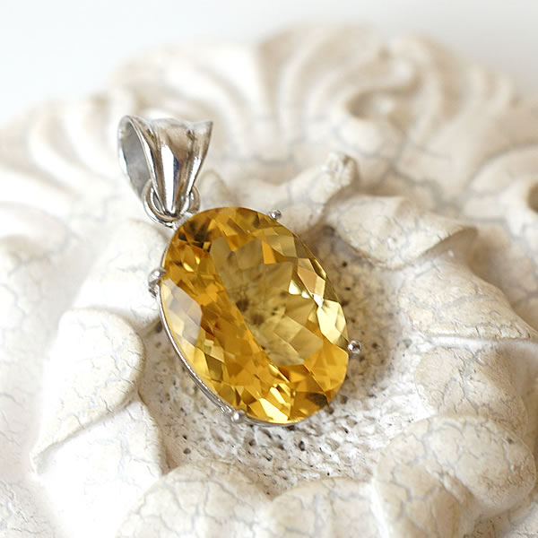 楽天市場】シトリン ブラジル産 ペンダント ネックレス 宝石質 SA