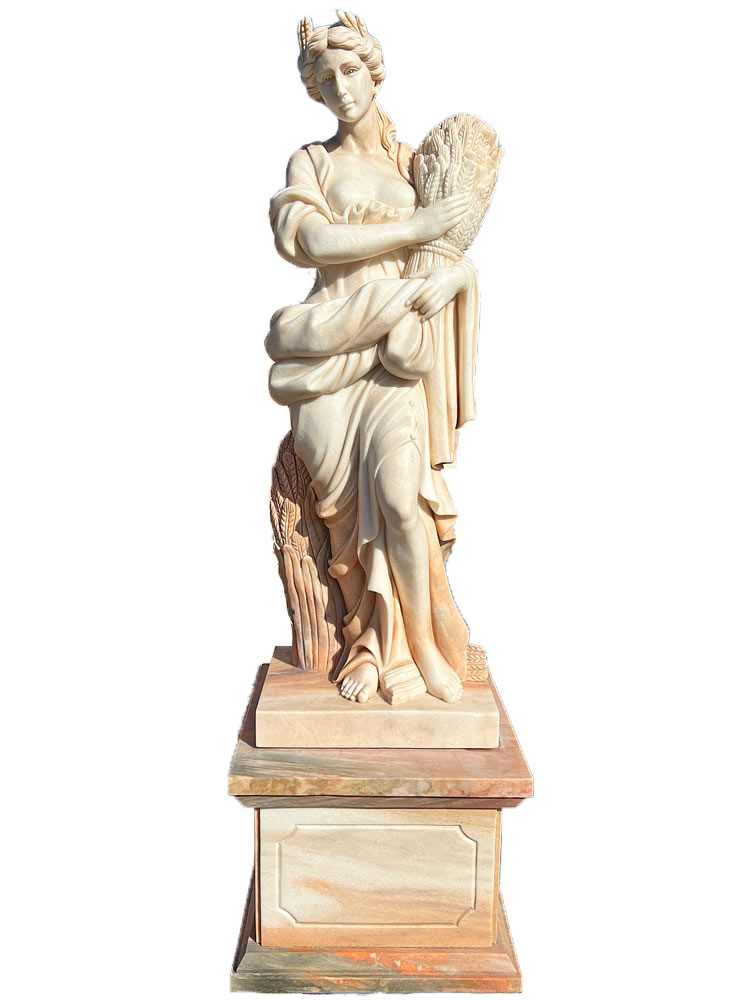 楽天市場】天然大理石彫刻 豊作のヴィーナス (秋) ピンク 乙女 H 212cm