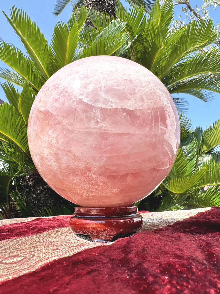 楽天市場】ローズクォーツ 紅水晶 大きい 丸玉 珠 約5.3kg 直径約15.7