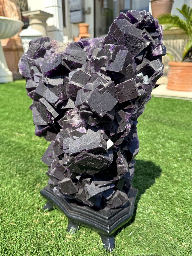 楽天市場】フローライト 蛍石 原石 約24kg 高さ約47cm 送料無料 台座