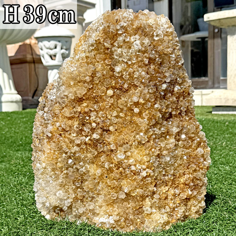 楽天市場】天然 黄金 水晶 クラスター 約37.1kg 高さ約39cm 送料無料