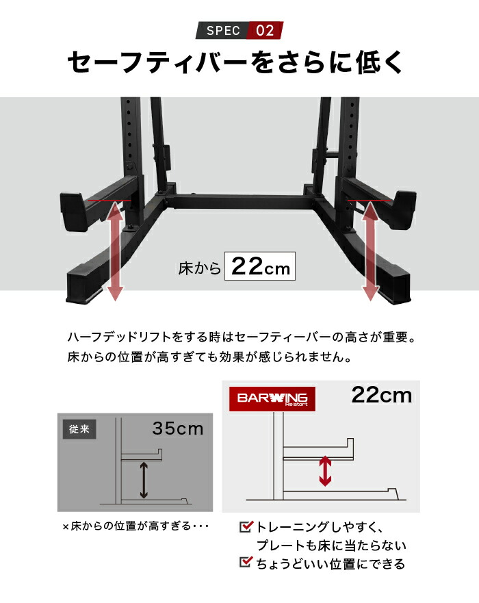 楽天市場】□3/11迄 SALE価格□ ハーフラック パワーラック バーベル